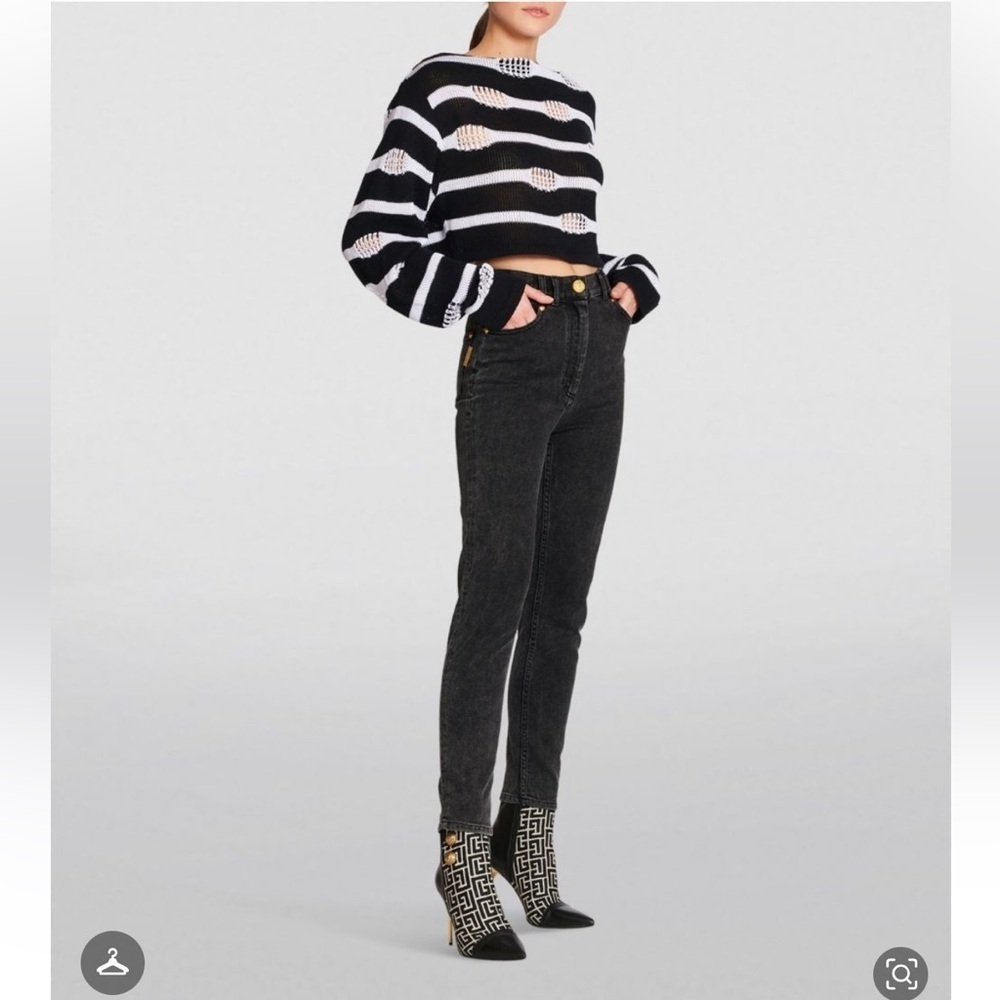 Balmain Black Slim Fit Denim Jeans